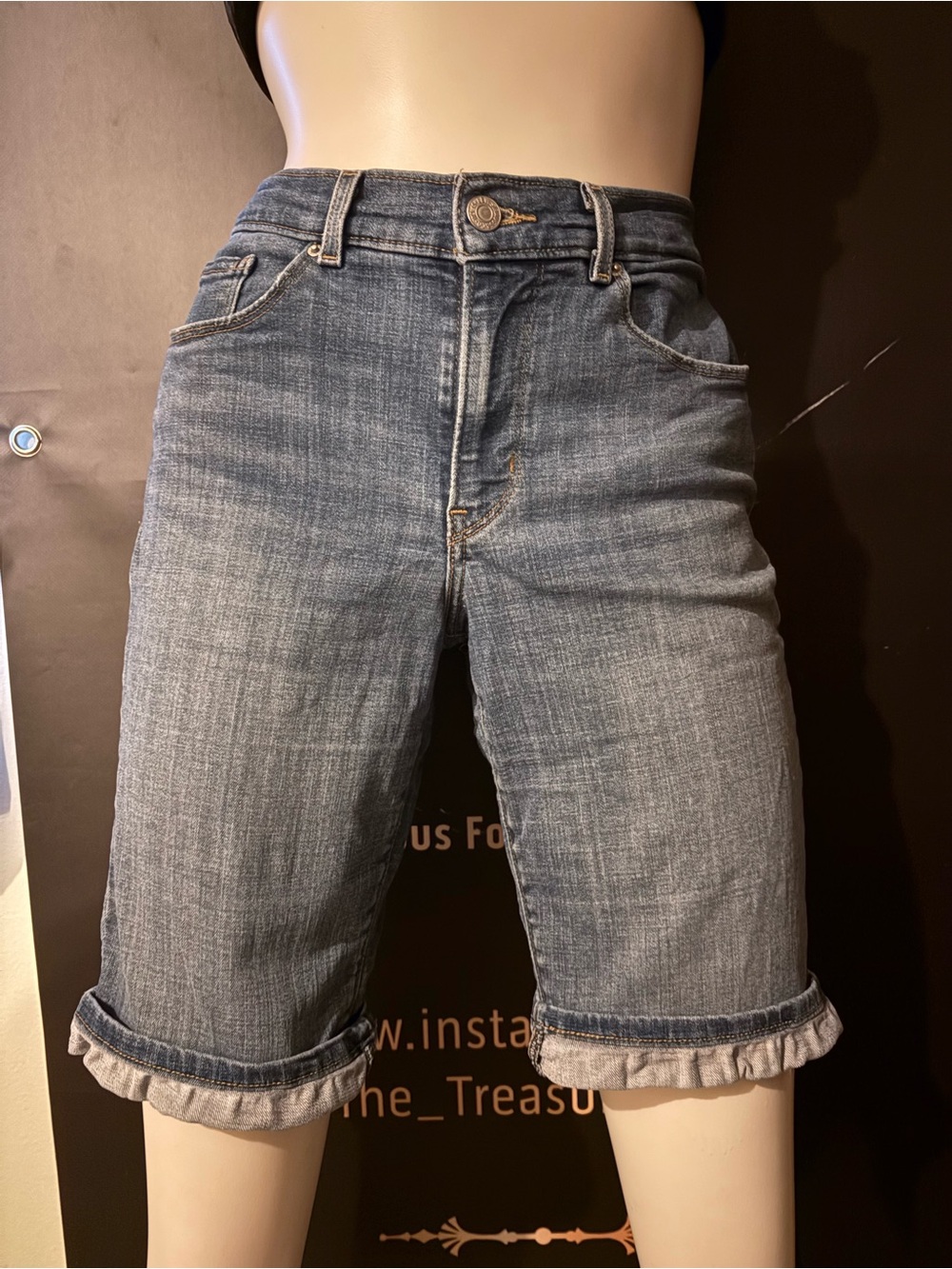 Levi's Light Blue High-Waist Denim Shorts